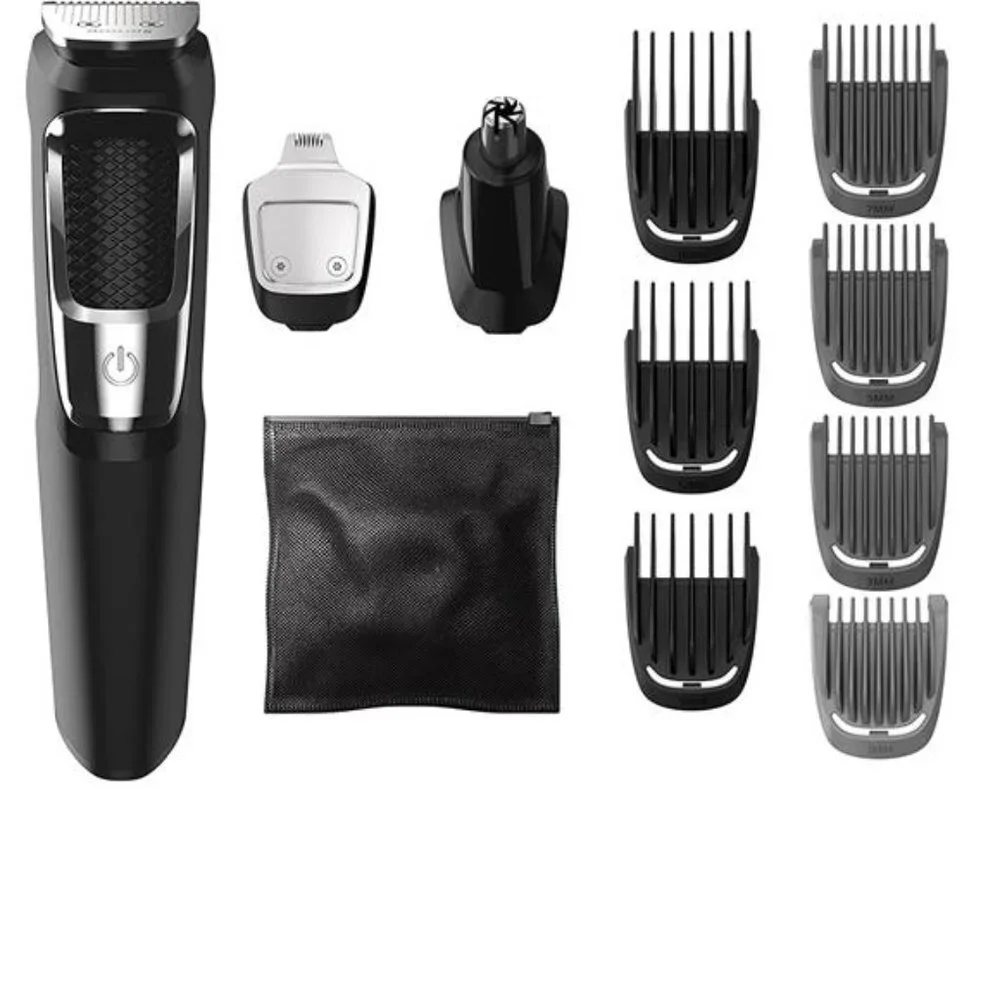 13 Pieces, Men's Grooming Kit All-in-One Trimmer Series 3000, Black